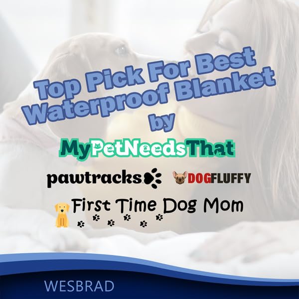 WESBRAD 100% Leak Proof, Waterproof Bed Cover, Totally Pee Proof, EZ-Wash, Durable, 3 Layer Blanket (Queen-King 90"x80", Slate Grey, Cool Grey) Adults, Pets, Dogs, Cats
