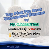 WESBRAD 100% Leak Proof, Waterproof Bed Cover, Totally Pee Proof, EZ-Wash, Durable, 3 Layer Blanket (Queen-King 90"x80", Slate Grey, Cool Grey) Adults, Pets, Dogs, Cats