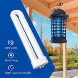 Belleone 15W Bug Zapper Light Bulb Replacement for T6 T8 T9 Lamp, FUL 15 Watt BL, 4-Pin Base, U Shaped Twin Tube Bulb for Outdoor Indoor, 2 Pack