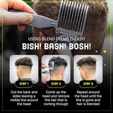 Fade Comb Left Handed Original Grade 1(3mm) Hair Blending Tool, Blend Hair at Home like a Barbershop, Blending Comb, Compatible with all Hair Clippers Men, Barber Accessories - BLEND FREND