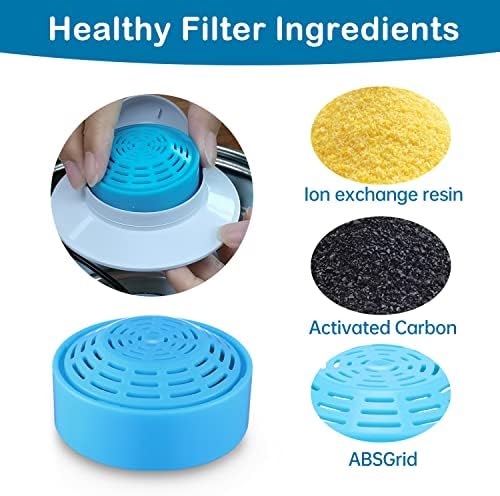 Cat Water Fountain Filter, Cat Fountain Replacement Filters for 2.0L/67oz Automatic Pet Water Dispenser,Pet Water Fountain Replacement Filters Package(Filter 8 Pack)