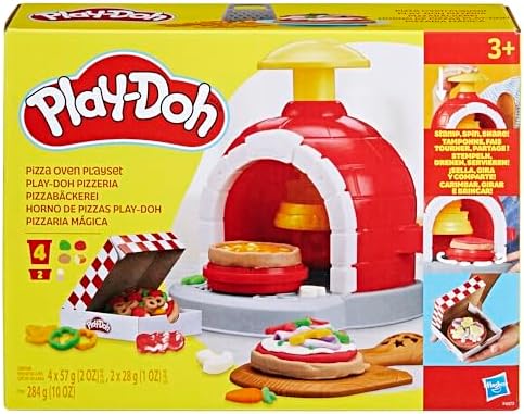 Play-Doh Kitchen Creations Pizza Oven Playset with 6 Cans & 8 Accessories, Back to School Classroom Supplies, Play Food & Cooking Toys, Preschool Toys, Ages 3+