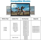 A1466 Replacement Battery for MacBook Air 13 inch 2017, Early 2015 Early 2014, Mid 2013 Mid 2012 Mid 2011, Late 2010 7200mAh 7.6V Fits A1369 A1405 A1496 A1377