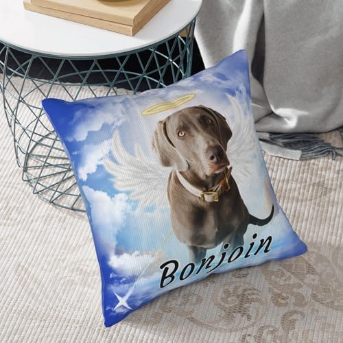 Personalized Pet Memorial Throw Pillow with Photo Pet Memorial Gifts for Dogs Cats Loss of Dog Sympathy Gift