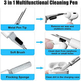 [4 Pairs] Replacement Ear Tips for AirPods Pro and AirPods Pro 2nd Generation with Noise Reduction Hole, 3 in 1 Cleaner Kit for AirPods 1 2 3 Pro/Pro 2, Silicone Ear Tips for AirPods Pro (XS/S/M/L)