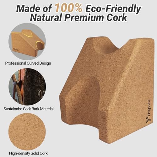 Guitar Neck Rest, Natural Cork Guitar Neck Support Pillow Cradle Holder, String Instrument Luthier Tool for String Changing, Repair, Cleaning, Guitar Workstation, Guitar Accessories