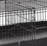 Amazon Basics Leakproof Canvas Bottom Guinea Pig Cage, Easy to Clean Small Animal Habitat with Divider Set, Indoor/Outdoor, Portable, No Tools Needed, 47.6"L x 24.2"W x 14"H, Black