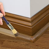 D-Line 157in Stainable Wood-Effect Corner Cable Concealer Multipack, Floor Wire Hider, Quarter Round Cord Cover, Organize Cords in Corners, Floor Molding - 10x 15.7in Lengths & Accessories