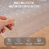 Uross Carpet Protector for Pets - Cat Carpet Protector for Doorway, Anti Scratch Under Door Cat Scratch Protector Mat, Easy to Cut Plastic Carpet Scratch Stopper, Cat Scratch Guard Carpet 3.6FT*3PCS