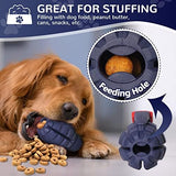 Dog Toys for Aggressive Chewers Large Breed, for German Shepherd, Indestructible Interactive Treat Dog Toys for Large Medium Breeds, Food Grade & Tough Rubber, Fun to Chew, Chase and Fetch (Blue)
