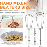 Hand Mixer Beaters Attachments for Kitchenaid Whisk, Beater, Dough Hook, Blending Rod, Stainless Steel Hand Mixers Blender Accessories for Kitchenaid KHM3 KHM5 KHM7 KHM9 KHM926 KHM512-6PCS