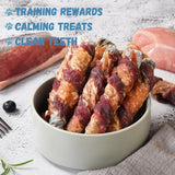 Chicken Duck Wrapped Cod Skin Sticks - Rawhide-Free, Grain-Free Dog Chewy Treats for Healthy Teeth and Coat - Training Treats for Small to Large Dogs - 9-10 Counts