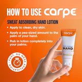 Carpe Antiperspirant Hand Lotion, A dermatologist-recommended, smooth lotion that helps stop hand sweat, Great for hyperhidrosis (Warm Vanilla)