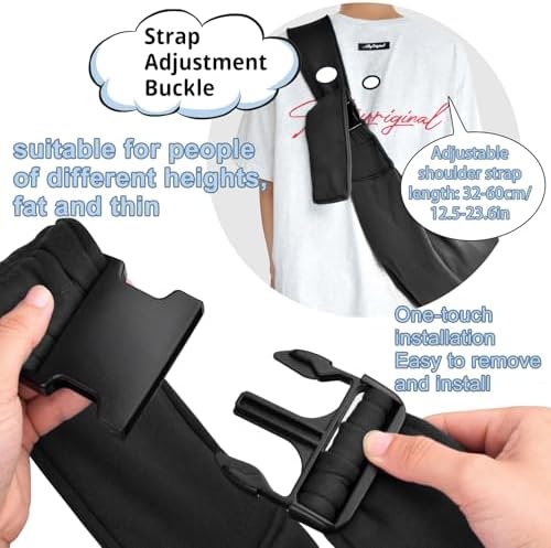 CUBY Dog and Cat Sling Carrier - Small Dog Carrier Sling with Adjust Strap & Zip Pocket, Hands Free Soft Dog Slings for Small Dogs Cats Puppy Pets Outdoor Travel Safety Purse Bag (Black)
