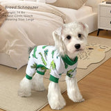 XPUDAC 4 Pack Dog Pajamas for Small Dogs, Puppy Clothes for Boy Girl Strechy Soft Pet Jumpsuit, Cat Onesie (Medium)