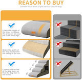 Topmart High Density Foam Dog Steps 4 Tiers,Extra Wide Deep Pet Steps,Non-Slip Pet Stairs,Dog Ramp for Bed,Soft Foam Dog Ladder,Best for Older Dogs Injured,Older Pets,Cats with Joint Pain