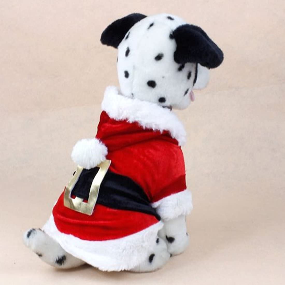 Idepet Santa Dog Costume Christmas Pet Clothes Winter Hoodie Coat Clothes for Dog Pet Clothing Chihuahua Yorkshire Poodle (S)