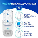 ZEVO Flying Insect Trap Refill - for The MAX & Standard Indoor Fly Trap - Catch Gnats, House & Fruit Flies - Easy to Use - Mess-Free Disposal (10 Refill Cartridges)