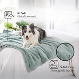 Modern Threads Water-Resistant Faux Rabbit Fur Pet Blanket for Dogs & Cats – Ultra-Soft Couch, Bed & Crate Protector, 40x50 Light Blue