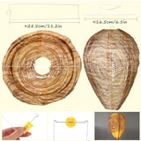 FoldTier 4 Sets Wasp Nest Decoy Light up Waterproof Hanging Wasp Deterrent for Wasps Bee Festival Outdoor Hanging Fake Wasp Repellent Hornets Nest for Backyard Patio Home Garden Yard