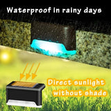 K.E.J. Solar Pool Side Lights Color Changing Solar Deck Lights Outdoor LED Step Light Waterproof Pool Accessories Decor for Stairs Fence Yard Driveway Pathway Yard Backyard Garden (16)