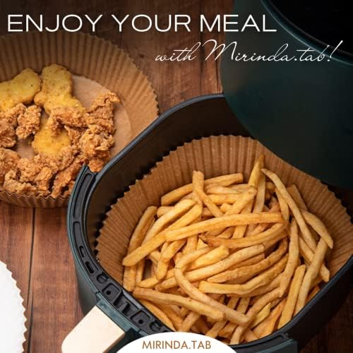 Air fryer filters, Ninja foodi accessories, Round Liners for Baking Roasting Microwave, Compatible with Corsori, Ninja, Cuisinart Air Fryer and More (100Pcs-6.3 inch)