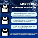 2 Pack Mic Clips for Law Enforcement, Black Radio Mic Holders, Mic Clips for Law Enforcement Vest, Essential Law Enforcement Accessories