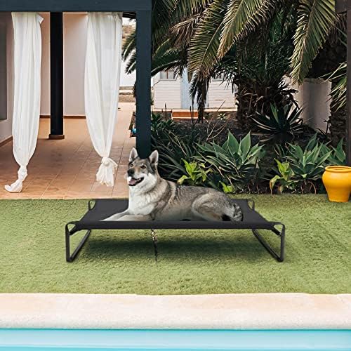 Veehoo Elevated Dog Bed - Raised Dog Cot with Cooling Mesh & Anti-Slip Feet, Suitable for Small & Medium Dogs