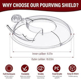 Pouring Shield for KitchenAid Stand Mixers Bowl Lift 6-7 QT Stainless Steel (Only),Safety Pouring Shield,Splatter Guard for Kitchen aid Mixer Bowl,Kitchen aid Accessories and Attachments