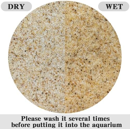20 lbs Aquarium Silica Sand. 0.4-0.8 mm Small Gravel Substrate for Fish Tank, Plants Potted, Fire Pits, Candle, Vase Filler and Crafts