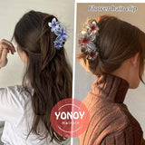 6Pcs Flower Hair Clips for Women,Non-Slip Matte Flower Hair Clips for Women,Hawaiian Hair Flower Clip Large Plumeria Hair Clip Banana Cute Clip Beach Hair Accessories (Pearlescent color)
