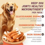 Dog Treats, Chicken Wrapped Calcium Bone Rawhide-Free Grain-Free Training Treats for Dogs Teeth Cleanning Breath Fresh Dog Chewy Snacks for Medium Large Dogs 10.58 oz or 18-19 pcs