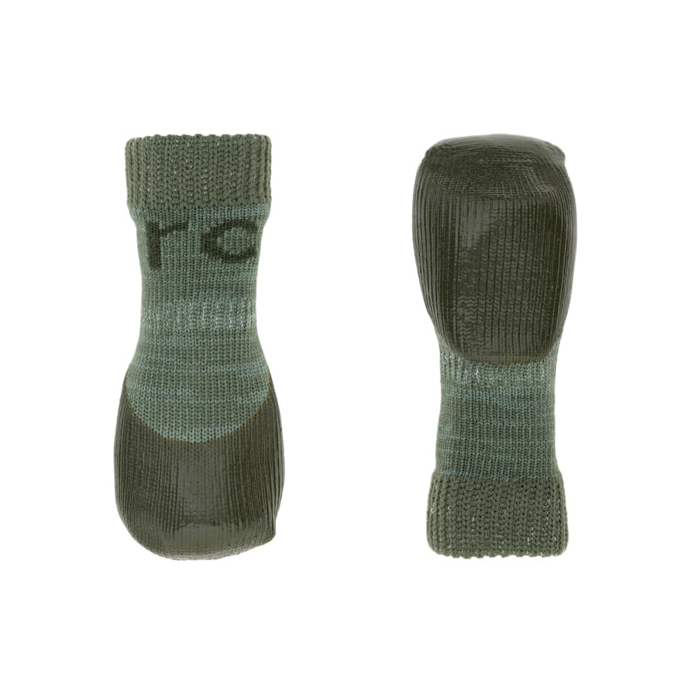 RC Pet Products Sporty PAWks Anti-Slip, Stylish, Functional, Protective Dog Socks | Medium, Olive Heather