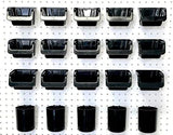 WallPeg MADE IN USA Pegboard Bins - Kit PB-20 - Hooks to Peg Board Panel Organize Hardware Arrange Accessories Workbench Tool Organizer Garage Storage