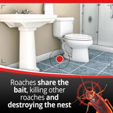 Combat Max Large Roach Killing Bait Stations, Child-resistant, 8 Count (Pack of 6)
