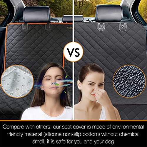 iBuddy Bench Cover for Car/SUV/Small Truck Waterproof Back Seat Protector for Kids and Dogs Without Smell Heavy Duty and Nonslip Pet Seat Cover for Dogs Machine Washable