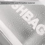 DAPOWER Travel Toiletry Bag for Women and Men, Matte Translucent Toiletry Bag with Handy Handle, Makeup Cosmetic Organizer Bag for Travel Toiletries Accessories (White)
