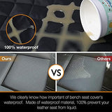 iBuddy Bench Cover for Car/SUV/Small Truck Waterproof Back Seat Protector for Kids and Dogs Without Smell Heavy Duty and Nonslip Pet Seat Cover for Dogs Machine Washable