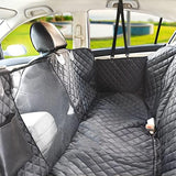 Vailge Dog Seat Cover for Back Seat, 100% Waterproof with Mesh Window, Scratch Prevent Anti-slip Dog Car Hammock, Standard