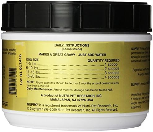 Nutri-Pet Research Nupro Dog Supplement, Small Breed, 1-Pound