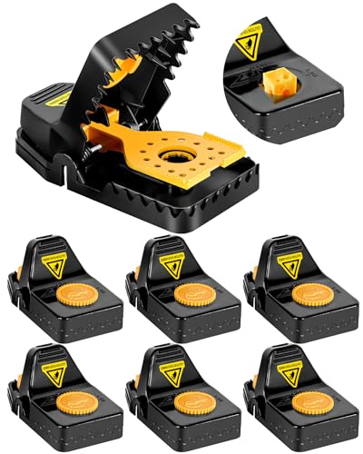 6 Pack Mouse Traps, Large Rat Trap for Home, Instant Kill Trap for Indoor, Reusable Sanitary Safe Mice Traps, Quick Effective Mouse Catcher for Family and Pet