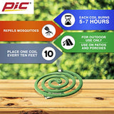 PIC Mosquito Repelling Coils, 4 Count Box, 24 Pack - Mosquito Repellent for Outdoor Spaces (96 Coils Total)