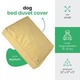 Molly Mutt Elysium Dog Bed Duvet Cover, GOTS-Certified 100% Cotton Canvas Cover for Dog, Puppy, or Cat Bed, Durable, Washable, and Free of Harmful Chemicals, Small, 22"x27"x5", Yellow