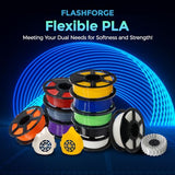 FLASHFORGE PLA Flexible 1.75 mm, 4X longer stretch 3D Printer Filament 1Kg (2.2lbs) Spool - Dimensional Accuracy +/- 0.02 mm, Ideal for Printing Soft Accessories