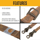 Carhartt Dog Leash Black/Brushed Brass, Large