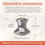 Terahertz Stone Gua Sha & Massage Tools – Authentic Terahertz Tools for Lymphatic Drainage, Tension Relief, and Facial Relaxation (Mushroom Gua Sha)