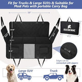 Back Seat Extender for Dogs Truck-Large Space, Dog Seat Cover Back Seat Hard Bottom Holds 400lbs, Sturdy Pet Seat Covers, Waterproof Backseat Dog Hammock for Trucks