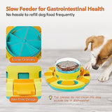 Potaroma Dog Puzzle Toy 2 Levels, Slow Feeder, Pup Food Treat Feeding Dispenser for IQ Training and Entertainment for All Breeds 4.2 Inch Height