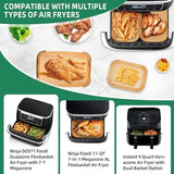 Air Fryer Liners Disposable for Ninja DZ071 Foodi 7-QT 11QT DualZone FlexBasket/Instant 9 Qt Air Fryer, 150PCS Rectangle Airfryer Liners,Air Fryer Parchment Paper Liners,Air Fryer Accessories