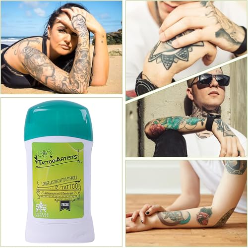 2PCS Tattoo Transfer Cream Gel, Safe and Long-Lasting Tattoo Balm for Body Art Makeup Professional Tattoo Transfer Soap Stencil Tattoo Supplies Accessories for Tattoo Artist (2PCS)